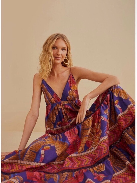 FARM Rio Dresses & Skirts - FARM Rio Forest Mosaic Maxi Dress Size XS
